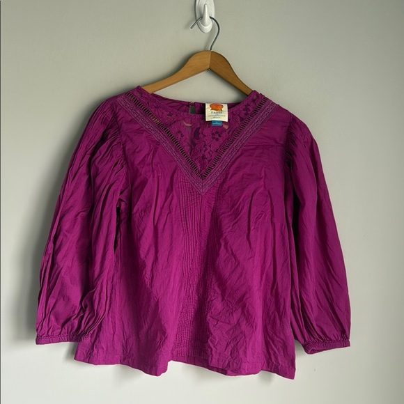 Farm Rio Anthropologie Kelsie Blouse Size XS - Picture 2 of 12